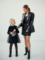 Жакет приталенный из эко-кожи