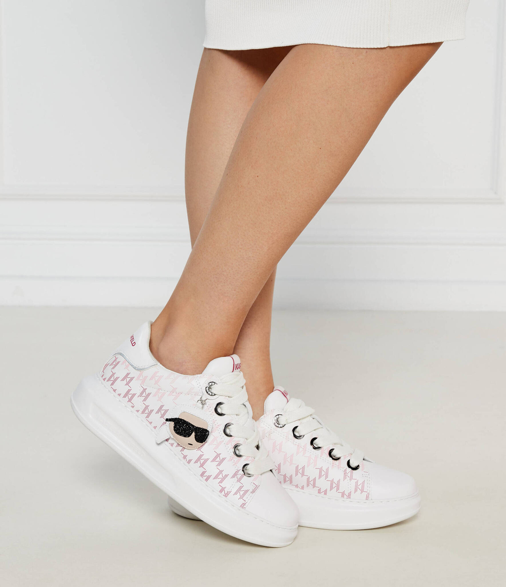 Кожаные кроссовки kapri Karl Lagerfeld - белый(KL62576L)