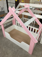 Кровать Теремок Бэби белый/розовый 800*1600