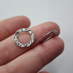 Кольцо мятое, сталь, коннектор мятый металл, р-р 15 мм, штучно