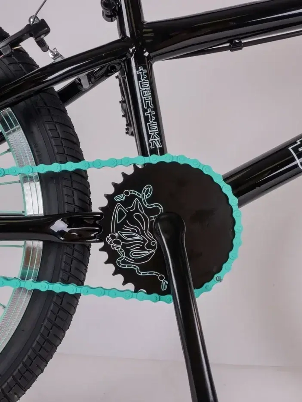 Велосипед BMX Tech Team Fox 20" 2023 черно-бирюзовый
