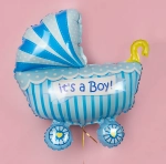 Фольгированный шар-фигура «Коляска для мальчика», 89 см