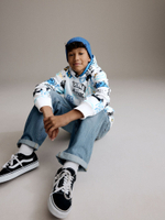 Толстовка с капюшоном для мальчика Next Q70-466, Белый, Синий