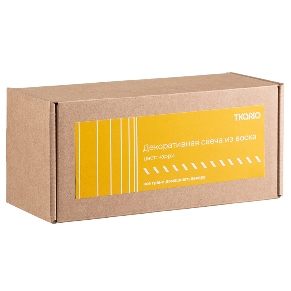 Свеча декоративная 16.5см Tkano Edge оранжевая