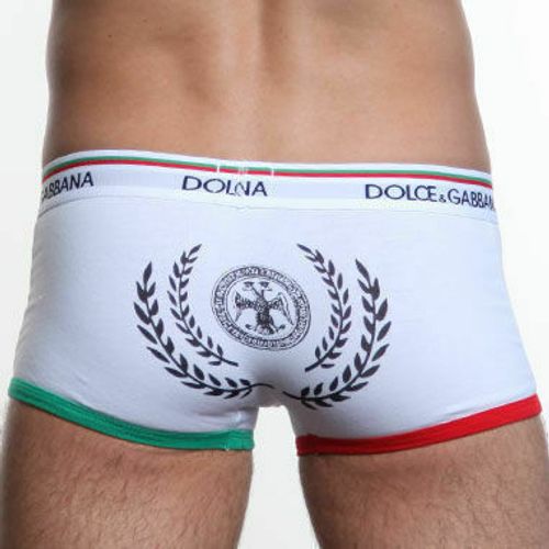 Мужские трусы боксеры белые Dolce Gabbanna Milano Boxer White