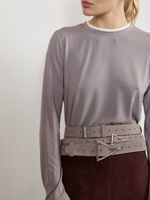 БАЗОВЫЙ РЕМЕНЬ ЗАМША СЕРЫЙ