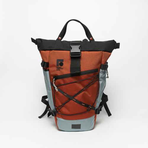 Рюкзак Rolltop Grubo 500 кирпичный/светло-серый