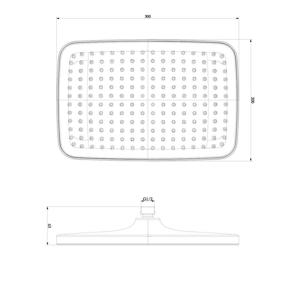Лейка душевая Lemark LM8134C, 1-функциональная