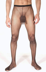 Мужские колготы в мелкую сеточку (Размер: L-XL) (Цвет: черный)