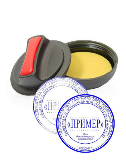 Печать по оттиску на ручной оснастке с кнопкой и отд. для подушки R40