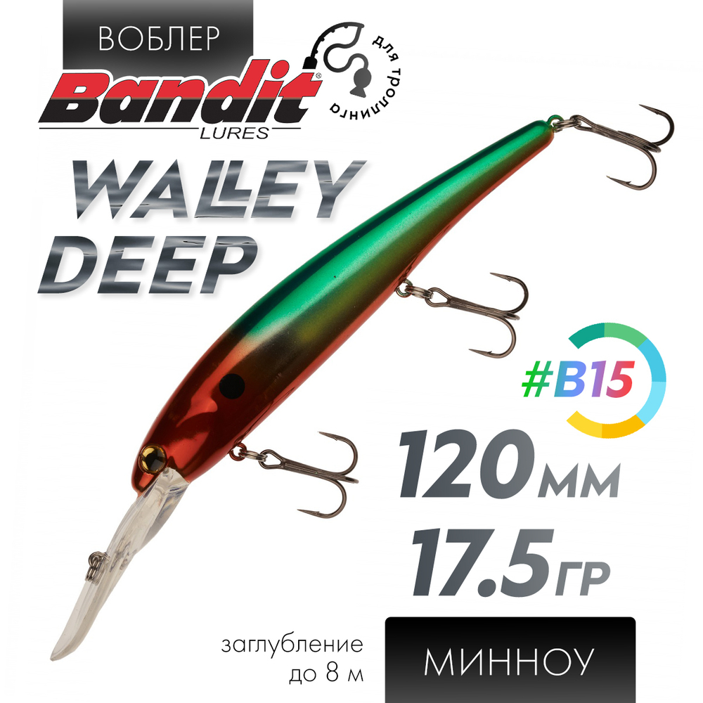 Воблер Bandit Walleye Deep (120мм, 17.5гр)