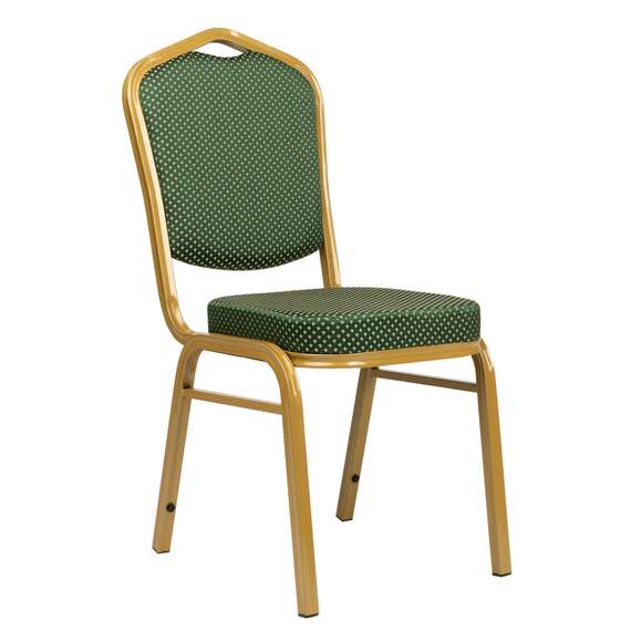 Стул Хит 25мм - золото, зеленая корона