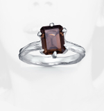 кольцо mireille с дымчатым кварцем