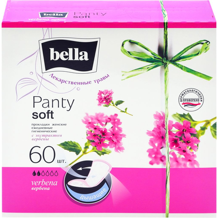 Прокладки ежедневные Bella Panty soft с экстрактом вербы 60 шт