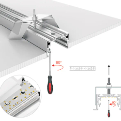 Профиль с экраном S2-LINIA69-F-2500 ANOD+OPAL (Arlight, Алюминий) 021177