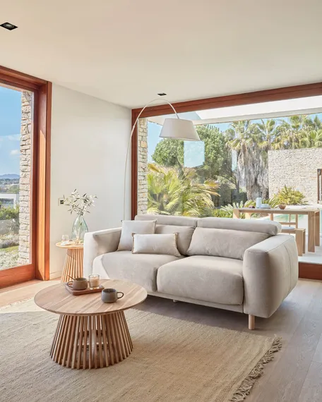 Трехместный диван Singa бежевый, 215 см