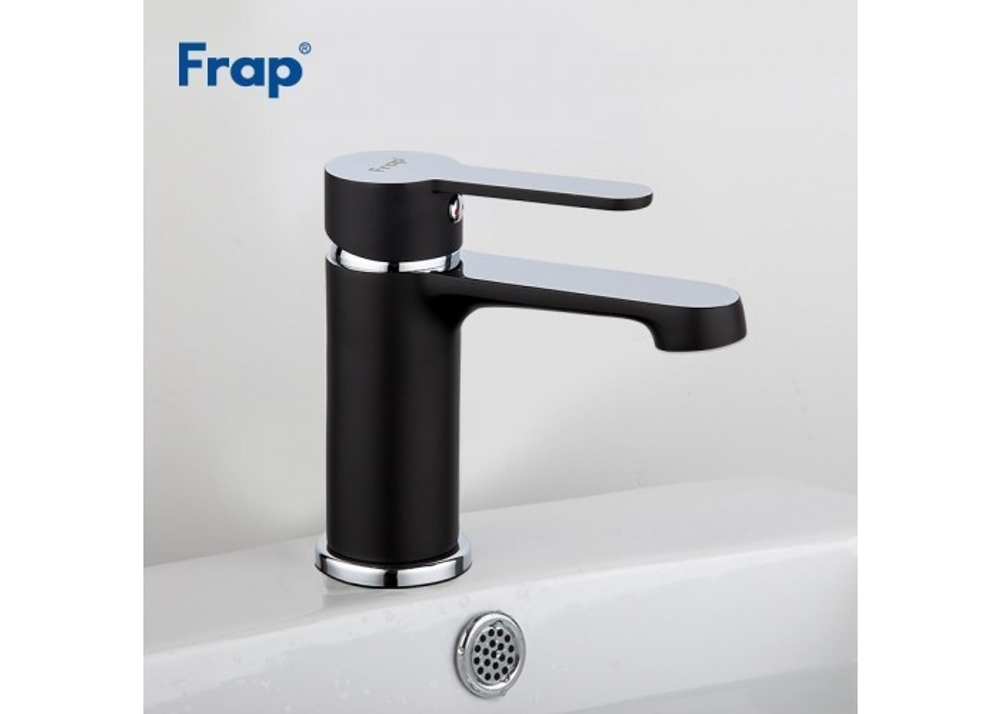 Смеситель для раковины FRAP F1042 чёрный