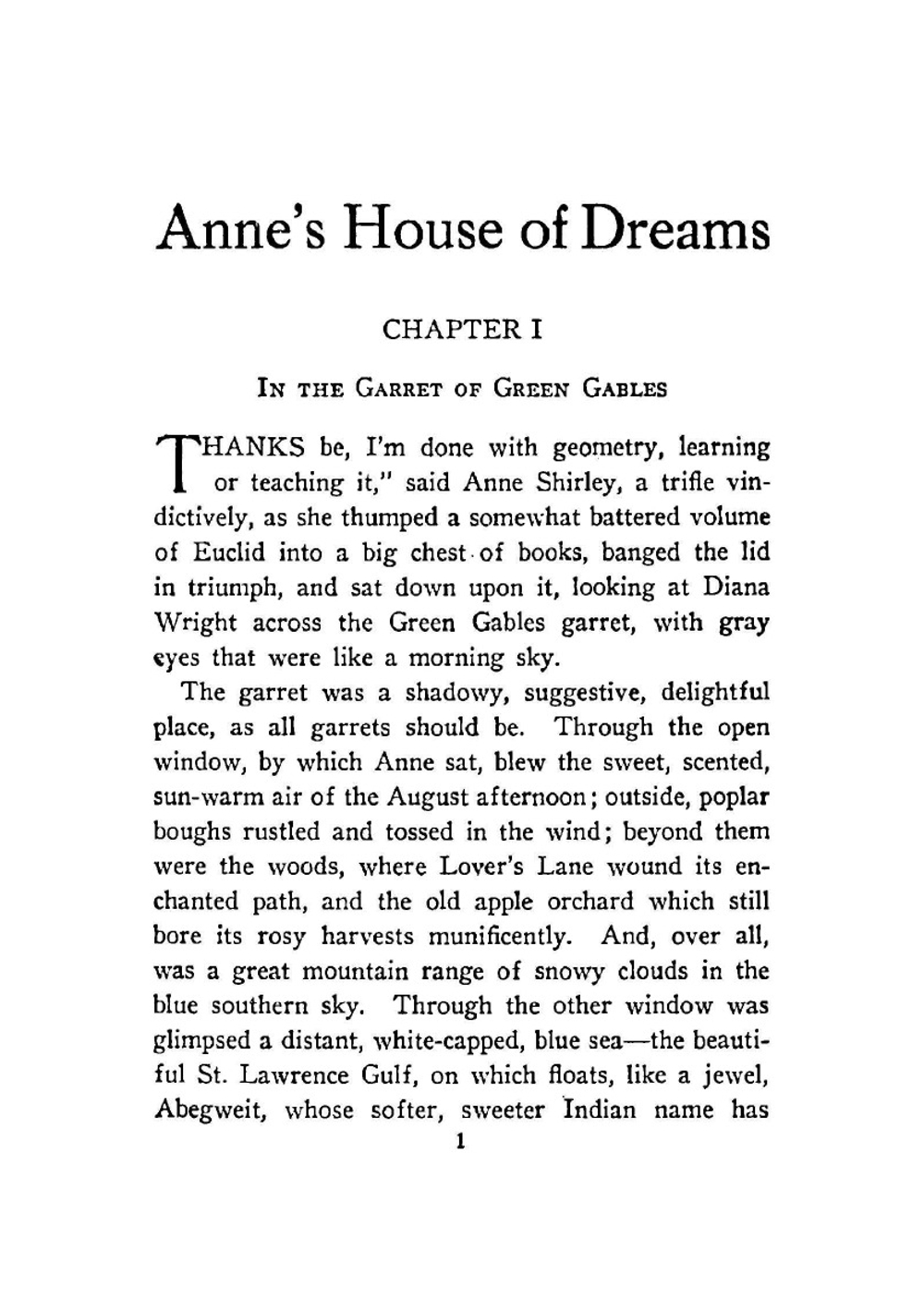 Anne's house of dreams | L.M. Montgomery