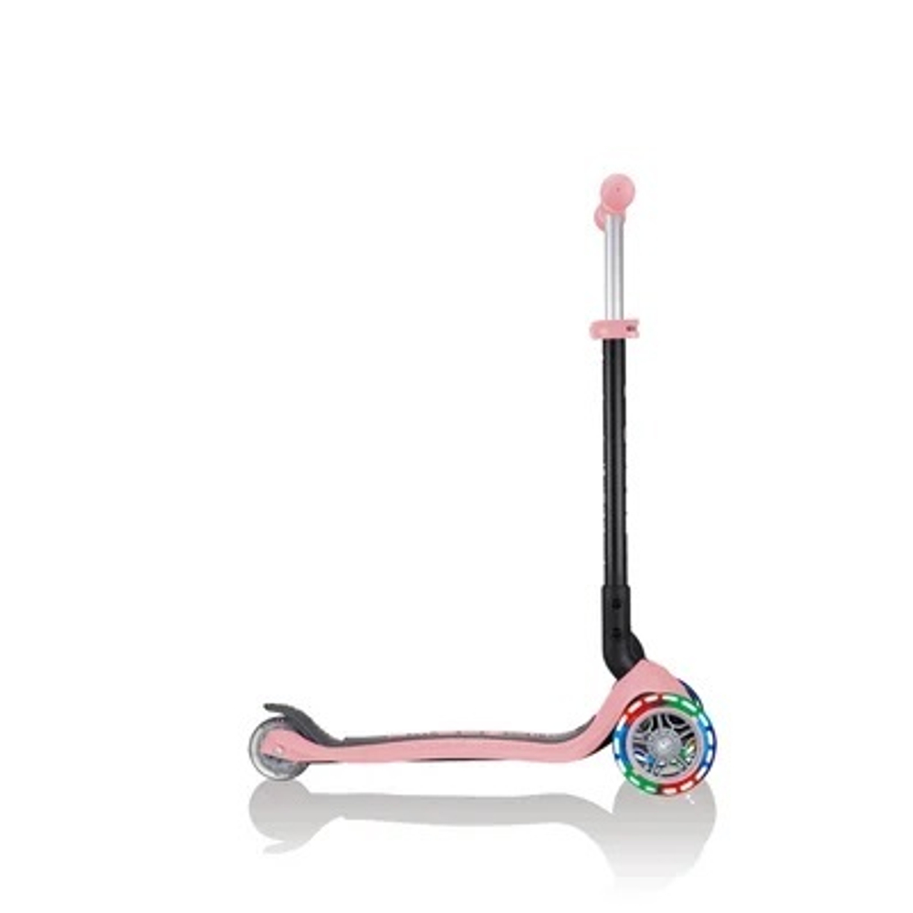 Самокат Globber Go Up Foldable Plus Lights светло-розовый