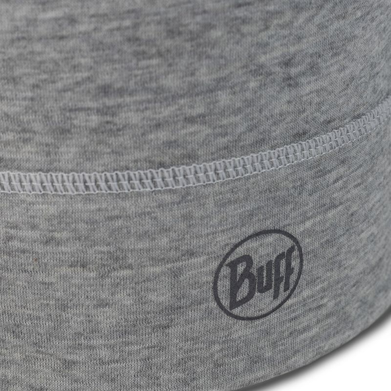 Теплая шерстяная шапка Buff Merino Lightweight Hat Solid Light Grey Фото 5