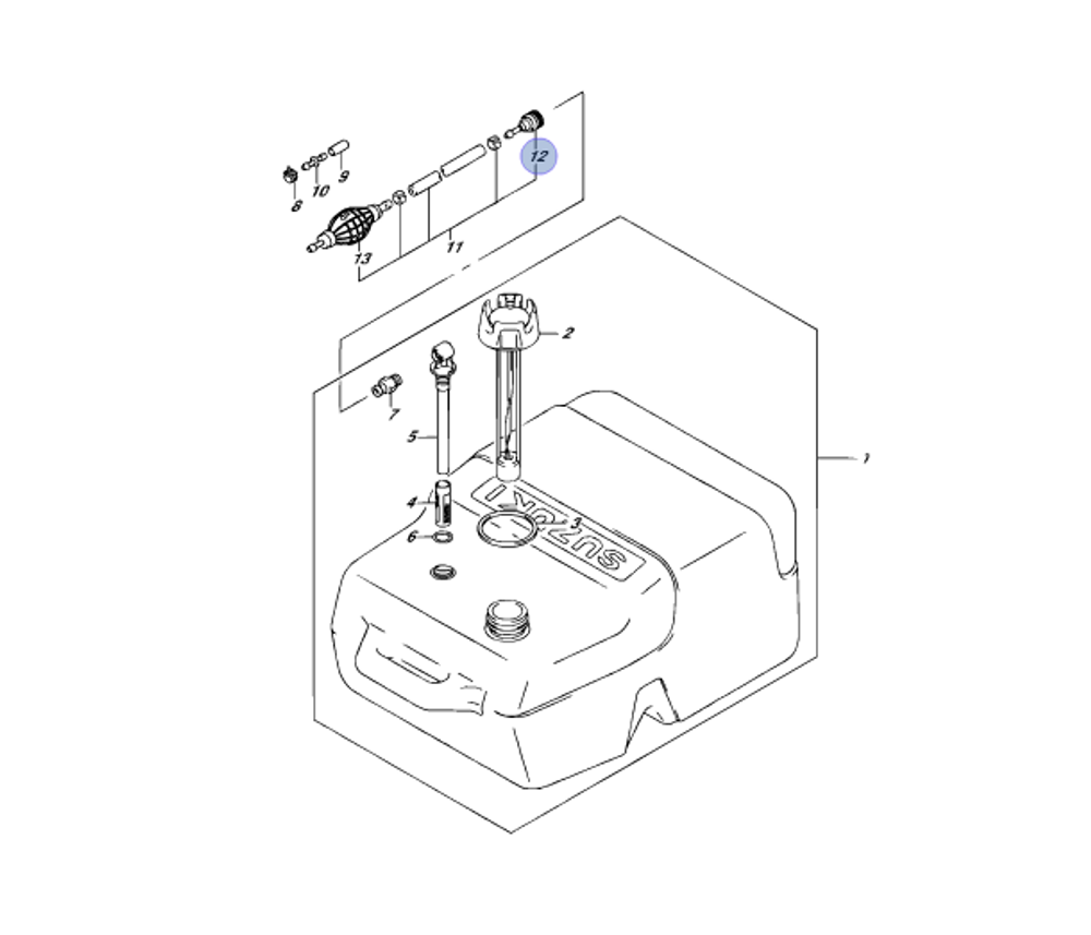 Коннектор топл. ПЛМ Suzuki 13mm (65750-95500-000)
