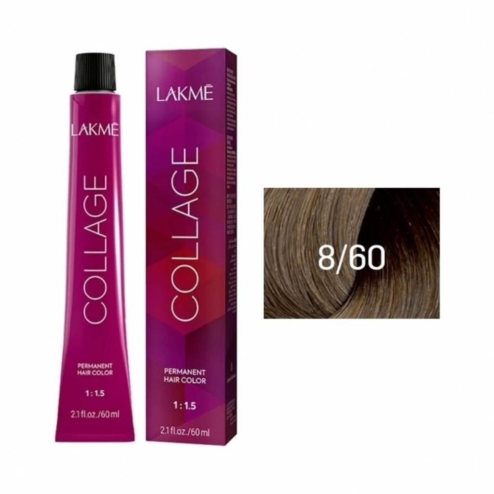 Lakme Collage Крем-краска для волос, 8/60 Блондин коричневый, 60 мл