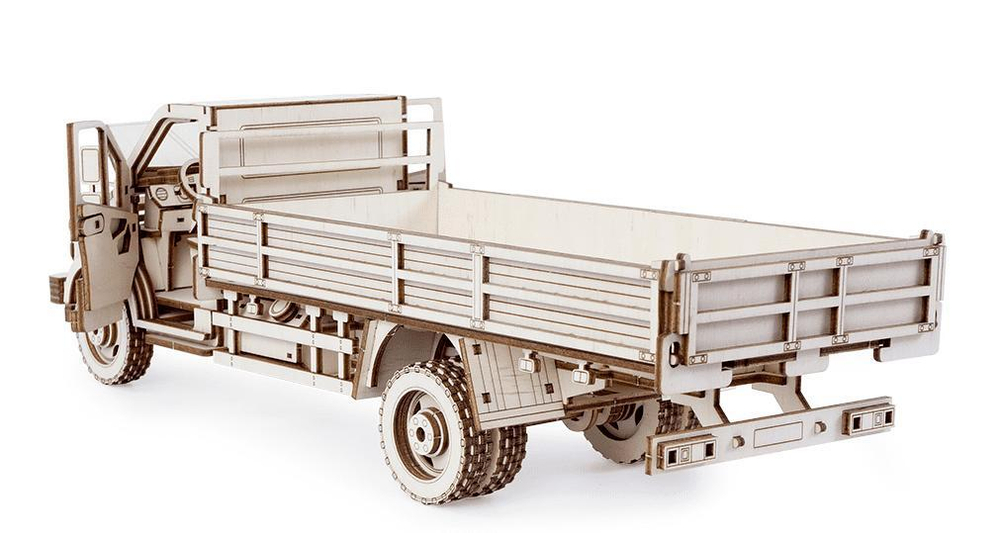Конструктор 3D деревянный Lemmo Грузовик "Гефест" с кузовом