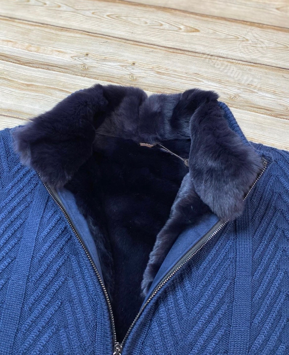 Кардиган с мехом Loro Piana