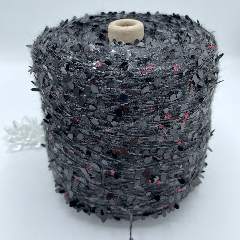 Пайетки FILATI ITALIANA 51% каплевидные пайетки 15% альпака 8% хлопок 26% полиаимд