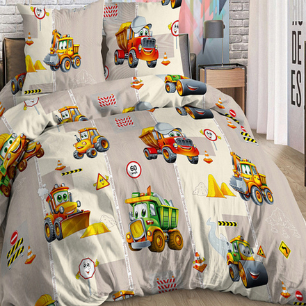 Комплект постельного белья "П37. ГРУЗОВИЧОК", бязь Премиум, 100% хлопок.