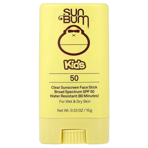 Sun Bum, очищающий солнцезащитный стик для лица, SPF 50, 15 г (0,53 унции)
