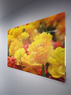 Фото картина на стекле , на стену , в подарок "Хиты цветы" 28х40 см.