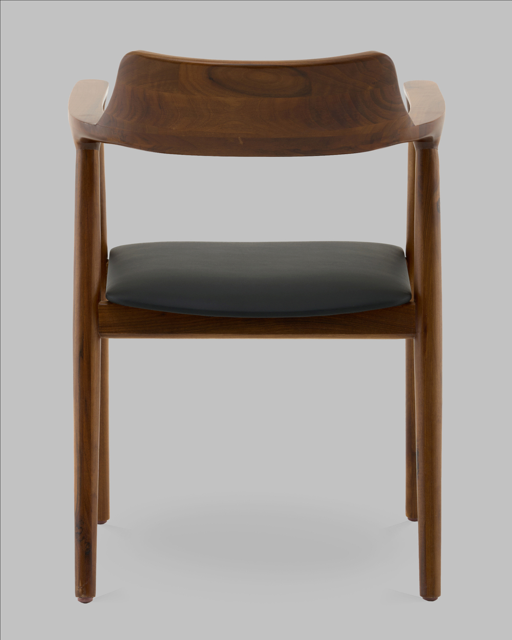 Стул Вудримини каркас дерево цвет темный орех экокожа черный