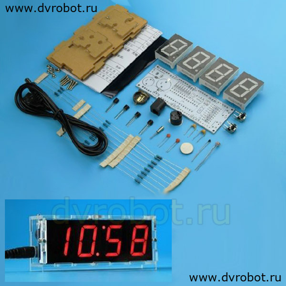 Набор DIY / LED часы - красный