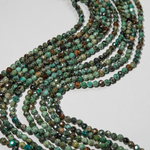 Хризоколла натуральная, 4мм, шар, микроогранка