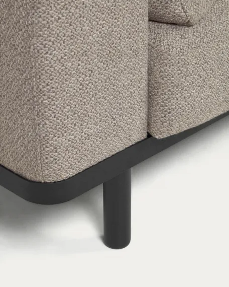 Диван 3-х местный Noa с подушками бежевый с темными ножками