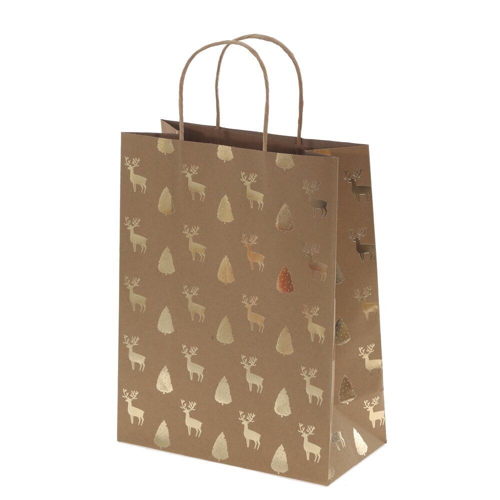 GAEM Пакет подарочный (бумага 210г/м2, блок 12шт), L24 W12 H31 см, 4в.