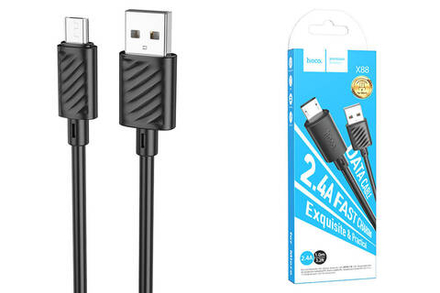 Кабель MicroUSB 2.4А HOCO X88 1-метр