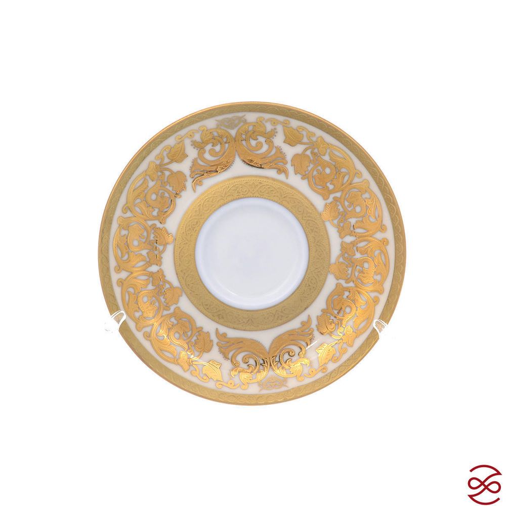 Набор кофейных пар Falkenporzellan Natalia creme gold 100мл