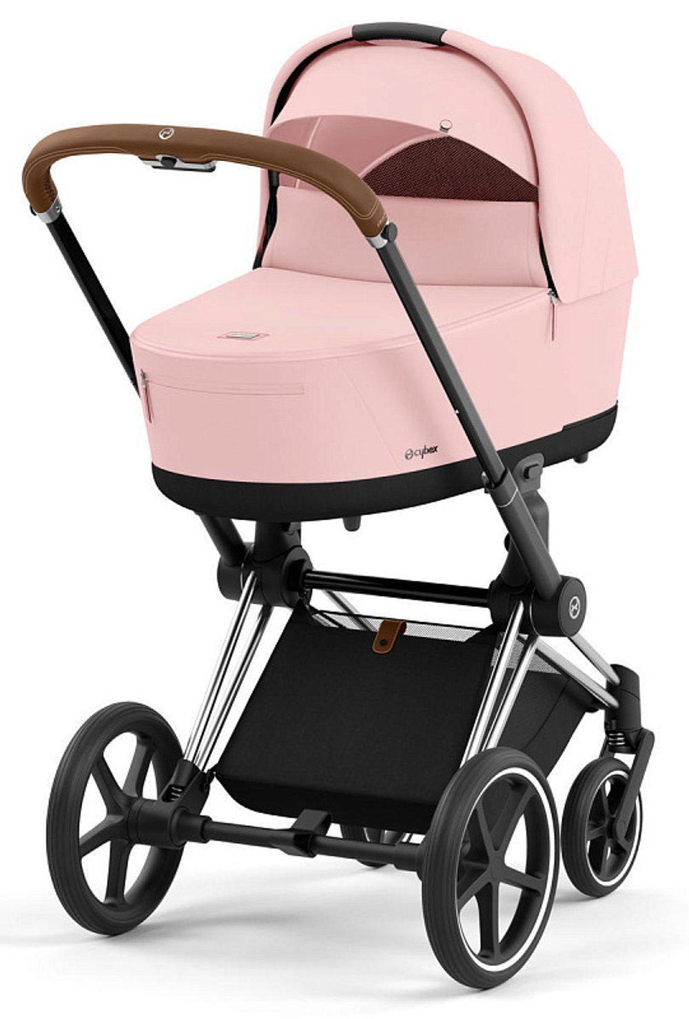 Коляска 2 в 1 Cybex Priam IV Chrome Brown Peach Pink