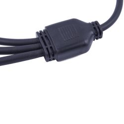 UCX-F90 S3-0.4M-BK Провод-разветвитель для гирлянд серии F90PRO. 0.4м. 3 выхода. Статика-мерцание. IP67. Черный. ТМ Uniel