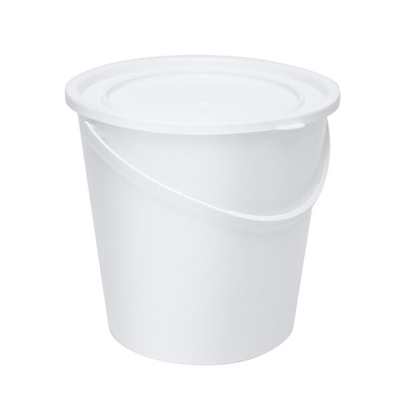 Ведро с герметичной крышкой и ручкой 7 л (белое)