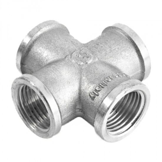 Крестовина Stout 3/4" ВР с внутренней резьбой никелированная латунная  SFT-0031-000034