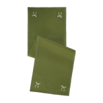 Дорожка на стол fancy bows оливкового цвета из коллекции essential, 45x150 см