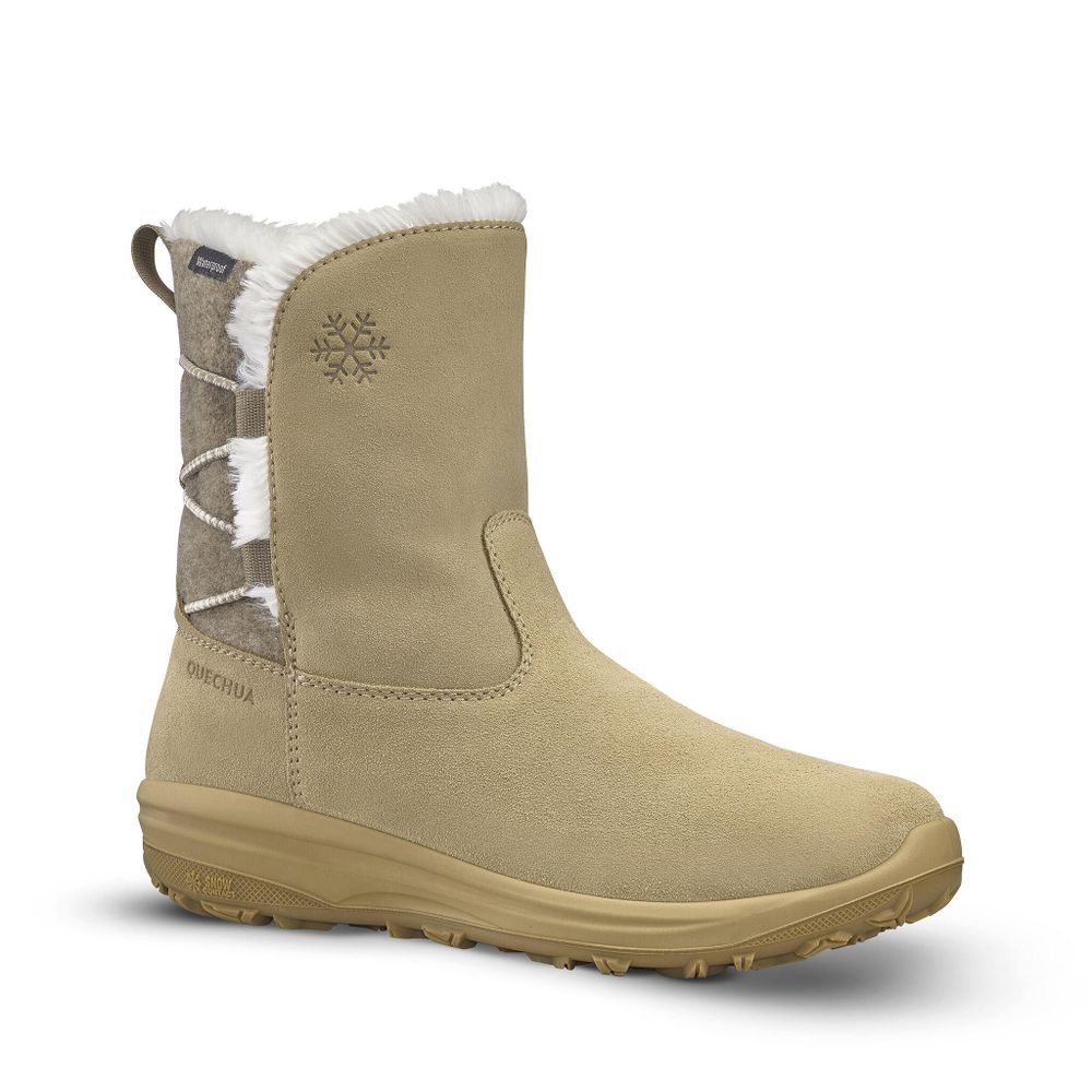 Женские походные ботинки Quechua snow boots SH500 waterproof leather