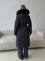 Пуховик Fresh макси графит