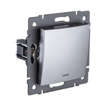 Выключатель 1-клавишный перекрестный 10А/250В с LED подсветкой, изогнутый, серый Kollinger REA-R-015GY для Aspekt, Eleganz, Reflex