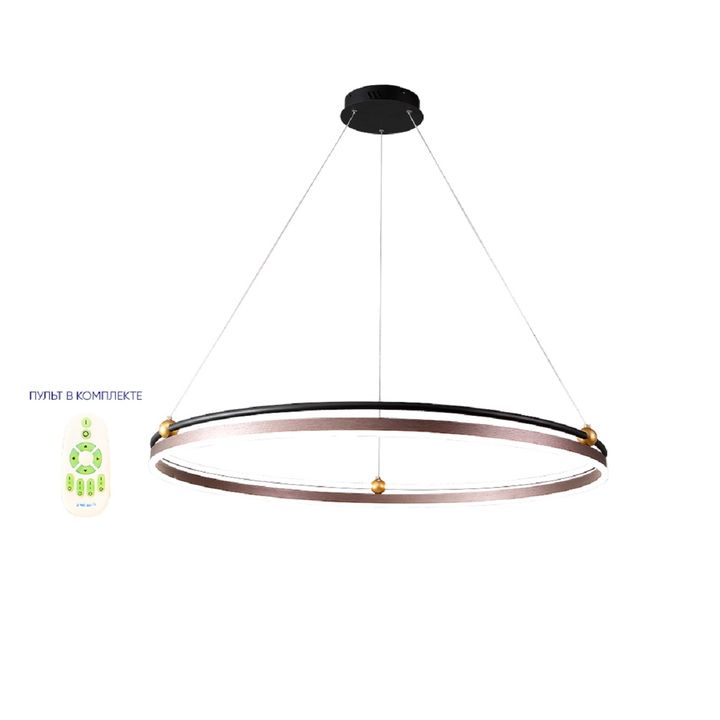 Подвесная люстра Crystal Lux FERNANDO SP88W LED D1000 COFFEE/BLACK
