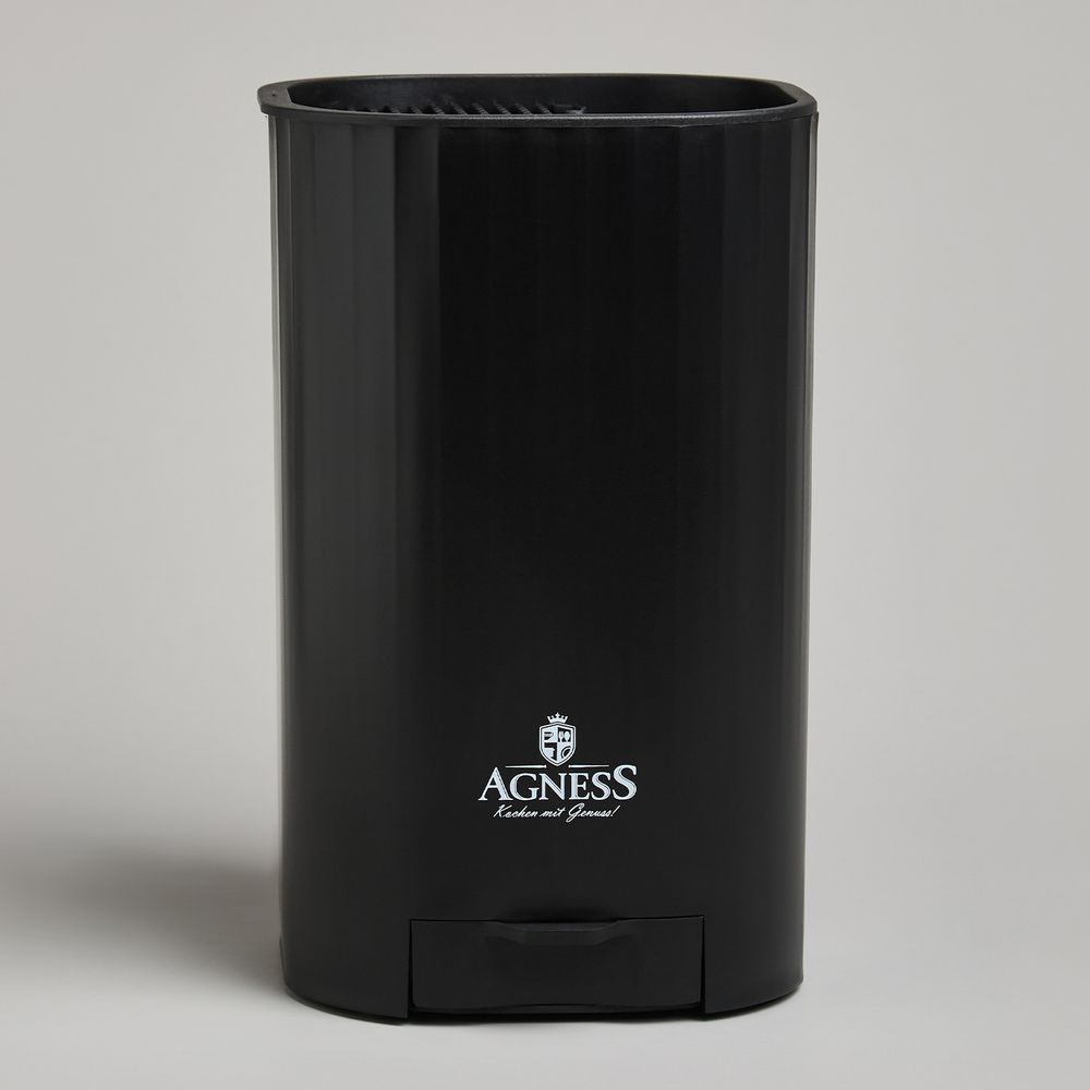 ПОДСТАВКА ДЛЯ НОЖЕЙ AGNESS С ТОЧИЛЬНЫМ КАМНЕМ 13,6*14,6*23 СМ