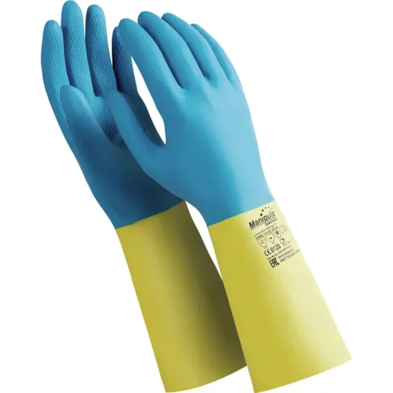 Перчатки Manipula Specialist Союз КЩС латекс/неопрен с хлопковым напылением